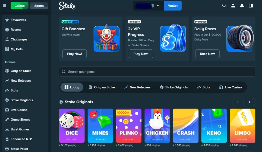 Stakes Casino зеркало